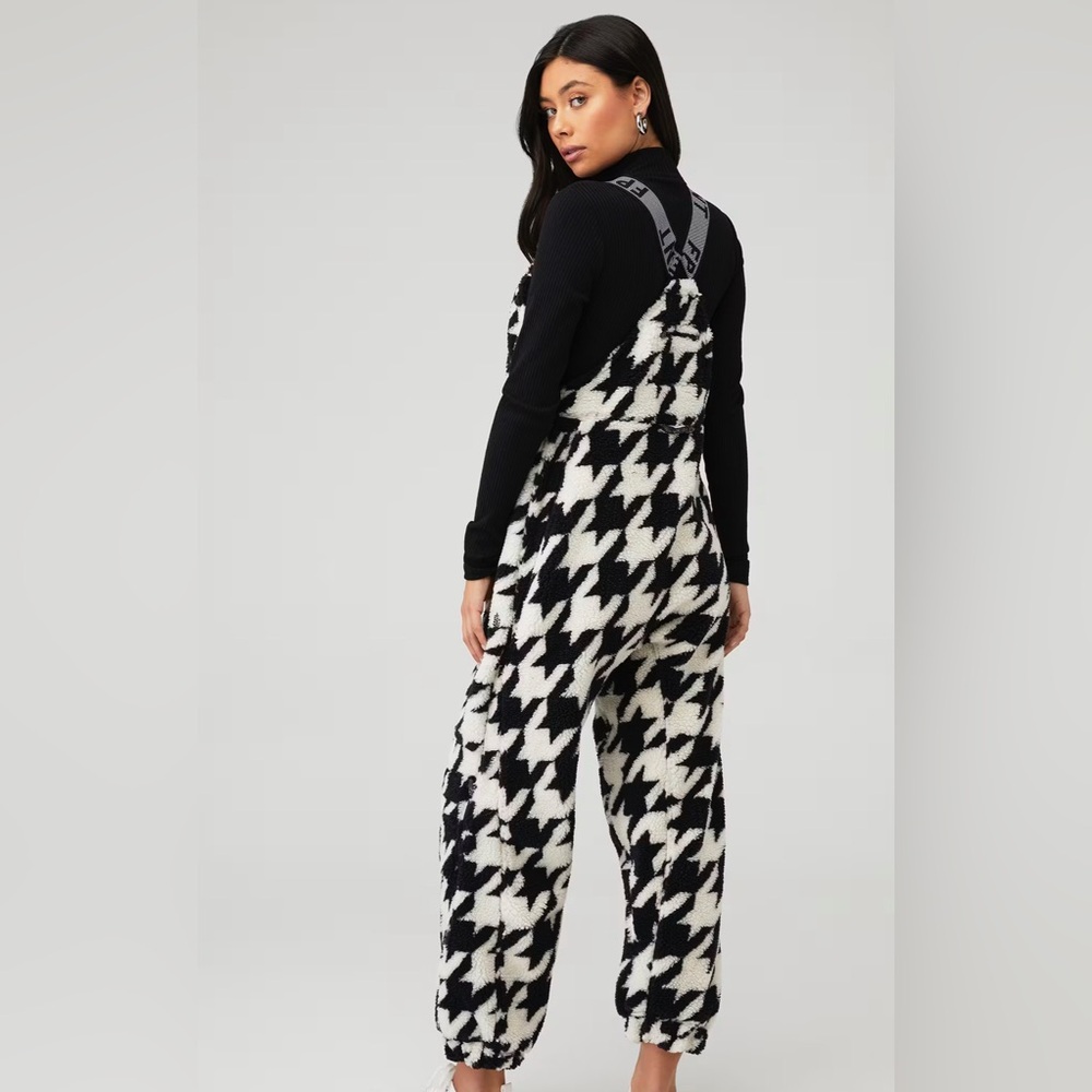 NWT FP Movement Hit the Slopes Fleece Overalls Houndstooth Combo Sizes XS, S, L - Picture 3 of 12